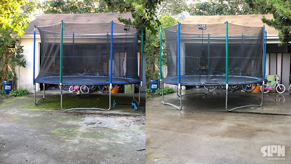 Before and after washing in Los Altos, CA
