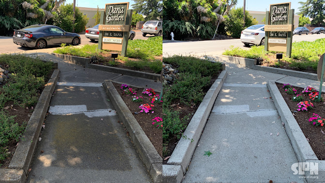 Before and after walkway in Cupertino, CA