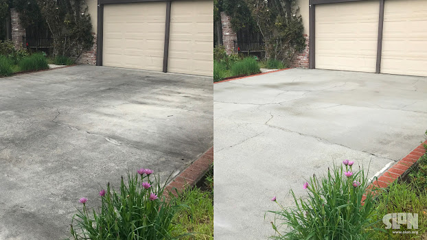 Garden pressure washed by Slon Exterior Care