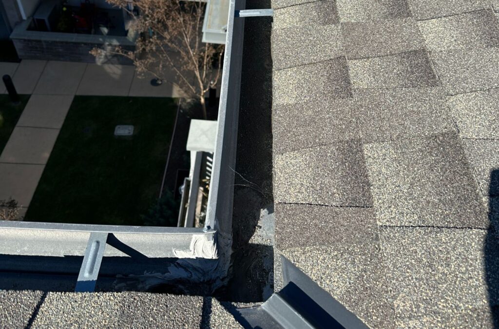 A Slon Exterior Care employee performing expert gutter cleaning in Newark, CA, using high-grade tools to deliver safe and efficient service for local homes.