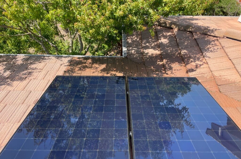 Slon Exterior Care team conducting Solar Panel Cleaning in Los Gatos, CA, highlighting improved efficiency and protection.