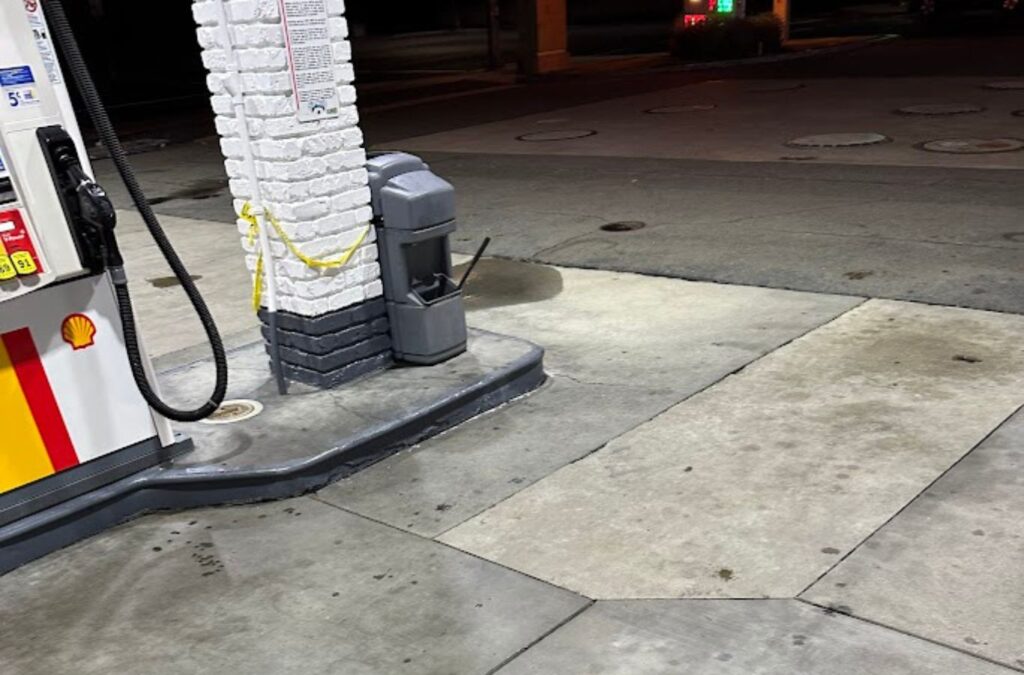 Slon Exterior Care team providing gas station cleaning in Milpitas, CA enhancing cleanliness and safety for local customers