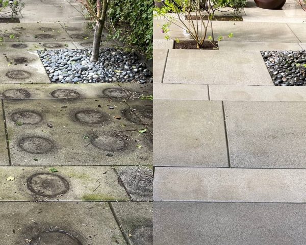 Pressure washed walkway in Silicon Valley